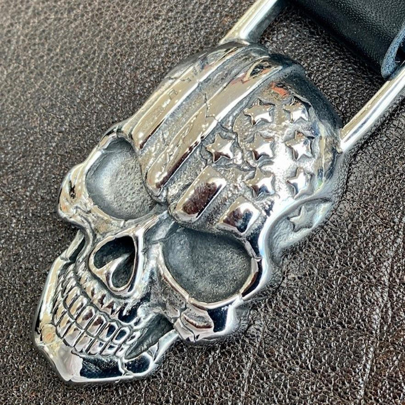 Sanity Jewelry Key Chain American Flag Skull Keychain - KC16