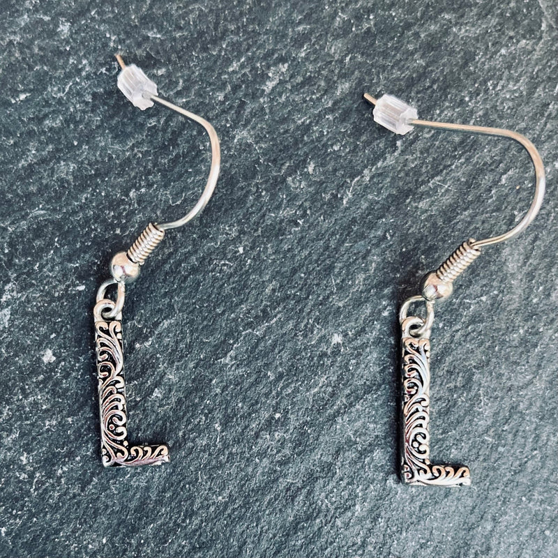 SANITY JEWELRY® L Ladies Letter Earrings