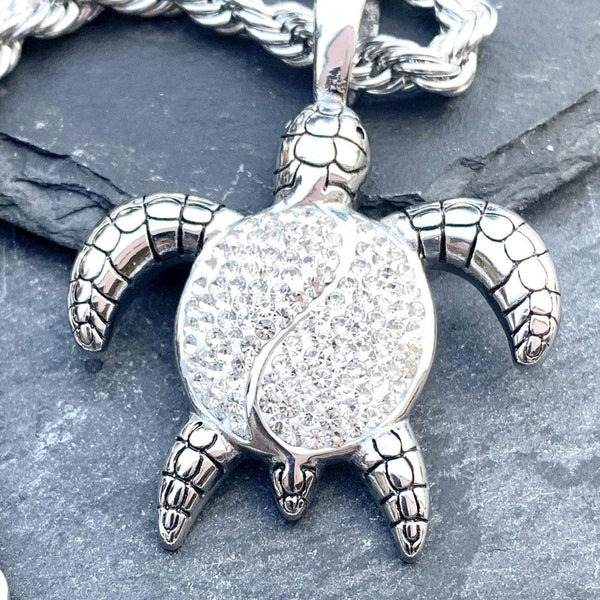 Sanity Jewelry Ladies Necklace "Crystal Sea Turtle" Pendant & Chain SK2590