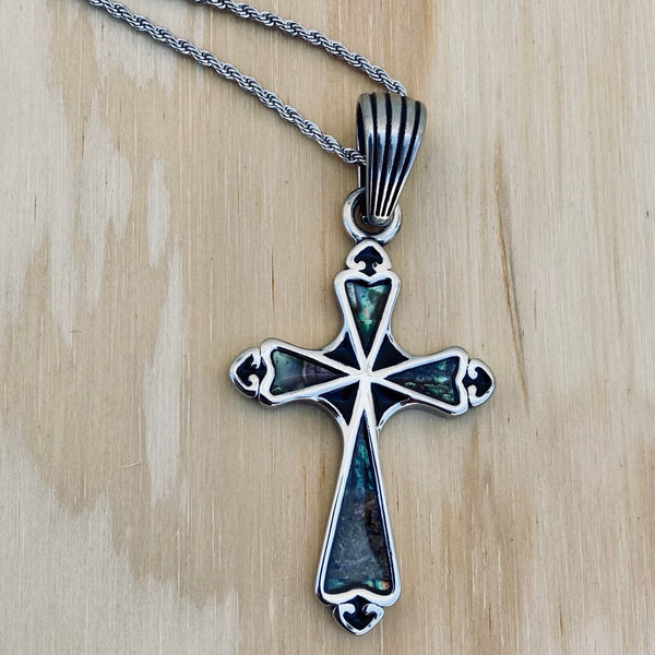 Sanity Jewelry Ladies Necklace Sea Shell - Cross - Window Pane -  Pendant with Classic Rope Chain or Omega SK2597