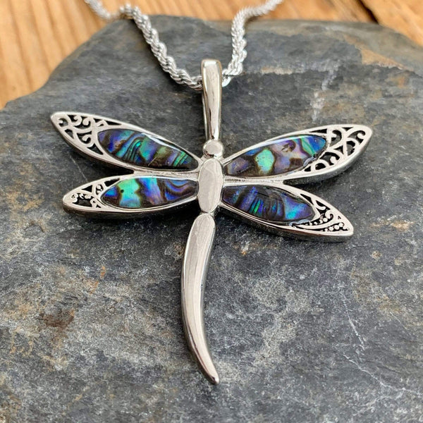 Sanity Jewelry Ladies Necklace Sea Shell - Dragonfly Pendant & Classic Rope Chain SK2540