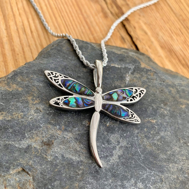 Sanity Jewelry Ladies Necklace Sea Shell - Dragonfly Pendant & Classic Rope Chain SK2540