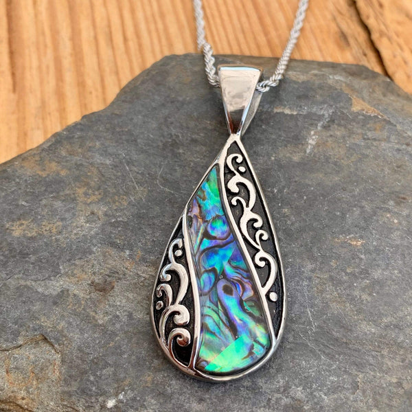Sanity Jewelry Ladies Necklace Sea Shell - Tear Drop Pendant & Chain SK2520
