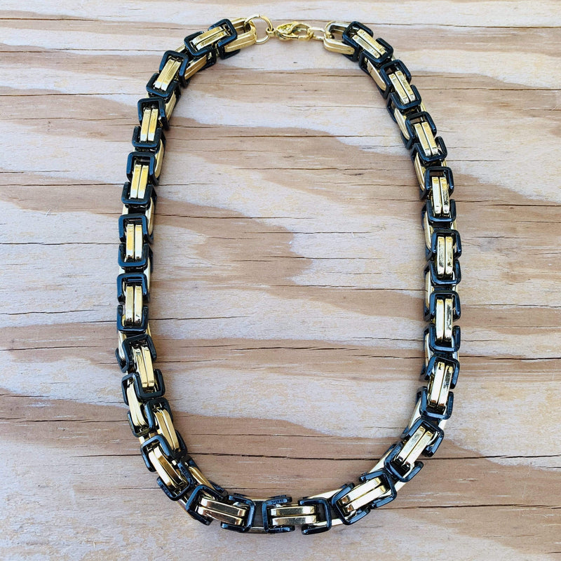 Sanity Jewelry Necklace Necklace - Black & Gold - Daytona Beach Heritage 1/2 inch