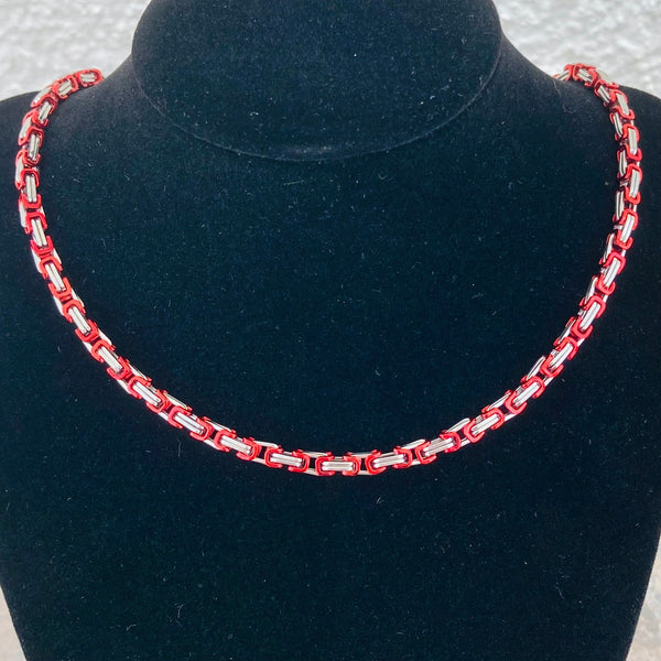 SANITY JEWELRY® Necklace Necklace - Red & Silver - Daytona Beach Mini 1/8" wide