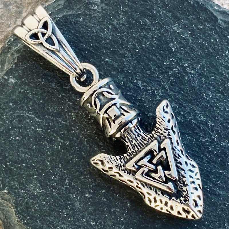 Sanity Jewelry Necklace "Sanity's Combo" - Arrow Head W/Valknut Pendant & Necklace (813)