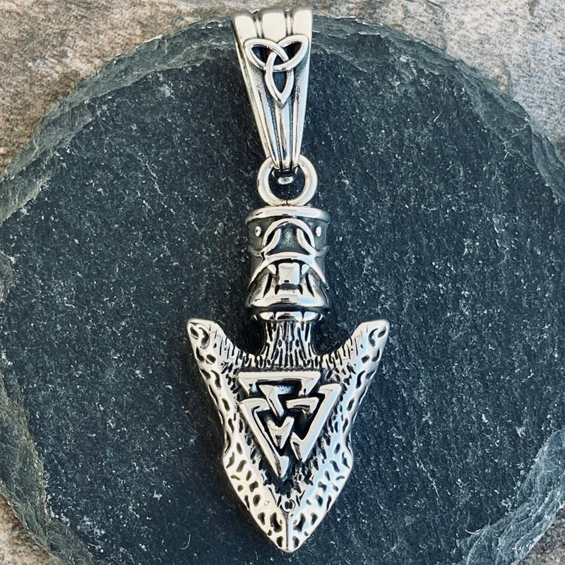 Sanity Jewelry Necklace "Sanity's Combo" - Arrow Head W/Valknut Pendant & Necklace (813)