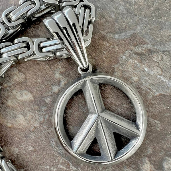 Sanity Jewelry Necklace "Sanity's Combo" - Peace Sign Pendant & Necklace (781)