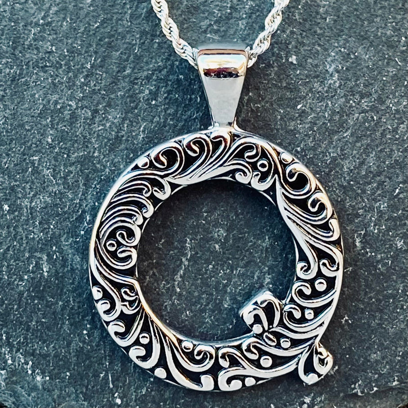 SANITY JEWELRY® Q / 16" Stainless Steel Classic Chain Ladies Letter Pendants