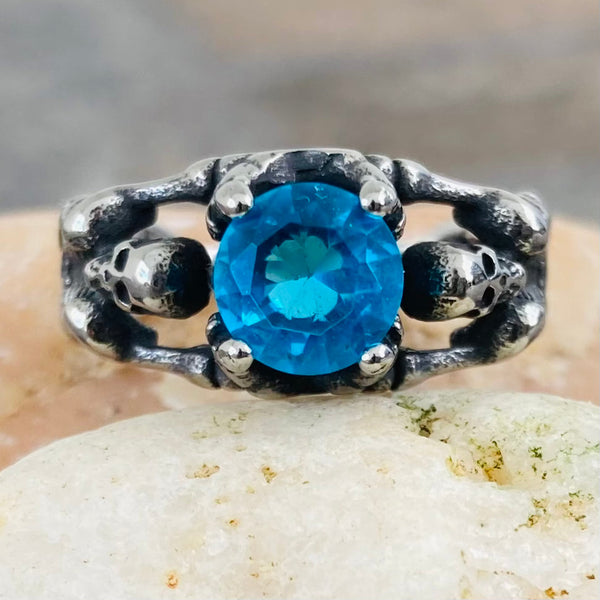 Sanity Jewelry Ring 4 Ladies Ring - 12 December Birthday - Blue Topaz - Size 4-11 - R118