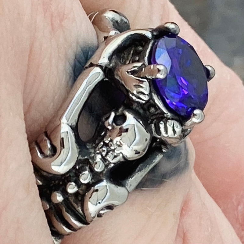 Sanity Jewelry Ring Ladies Ring - 02 February - Amethyst - Size 4-11 - R108