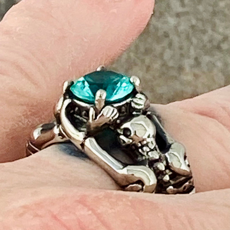 Sanity Jewelry Ring Ladies Ring - 03 March Birthday - Aquamarine - Size 4-11 - R109