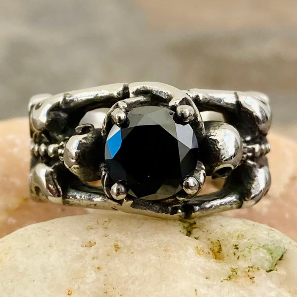 Sanity Jewelry Ring Ladies Ring - Black Ring - Size 5-12 - R119