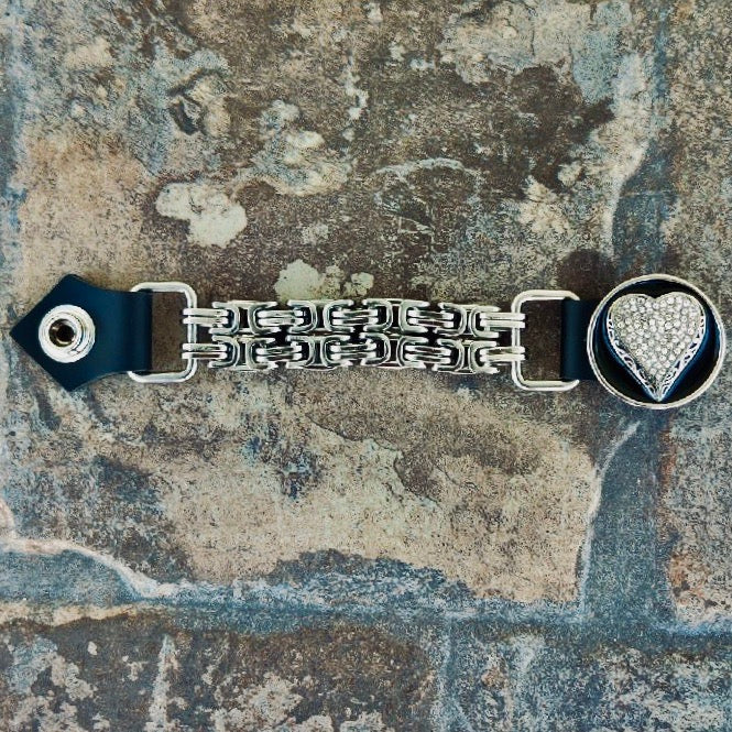 SANITY JEWELRY® Sanity's Vest Extender - Ladies - Crystal Heart - V03