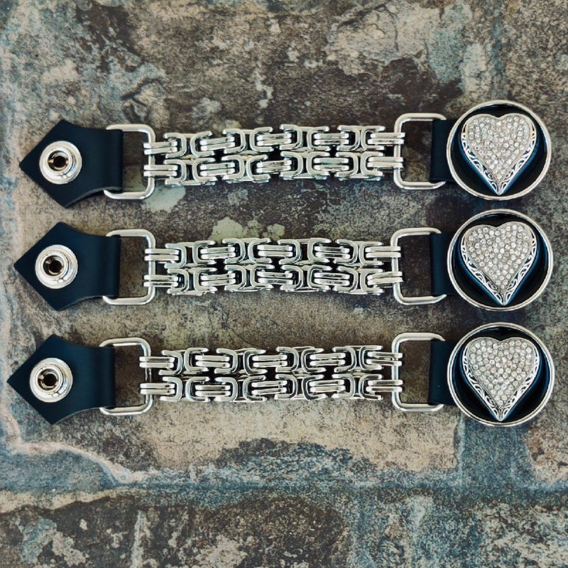 SANITY JEWELRY® Sanity's Vest Extender - Ladies - Crystal Heart - V03
