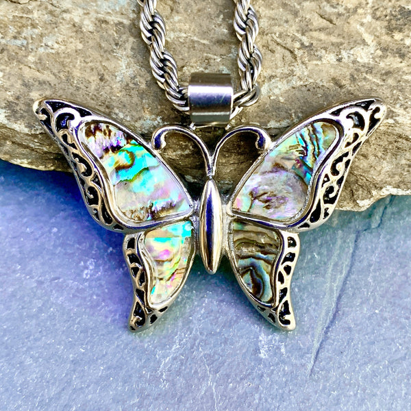 Sanity Jewelry Sea Shell - Butterfly Pendant & Chain SK2515