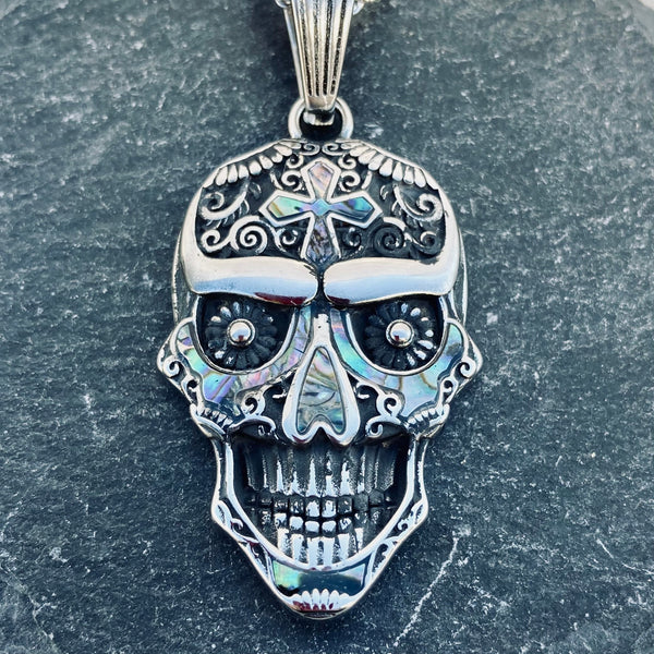 Sanity Jewelry Sea Shell - Day Of The Dead Pendant & Chain SK2593