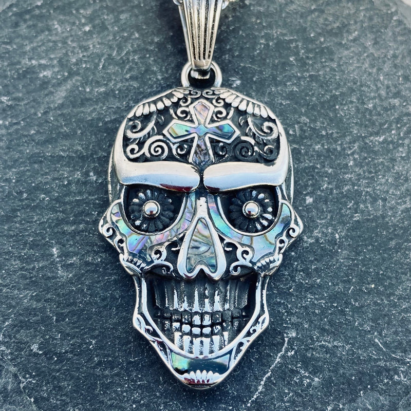 Sanity Jewelry Sea Shell - Day Of The Dead Pendant & Chain SK2593