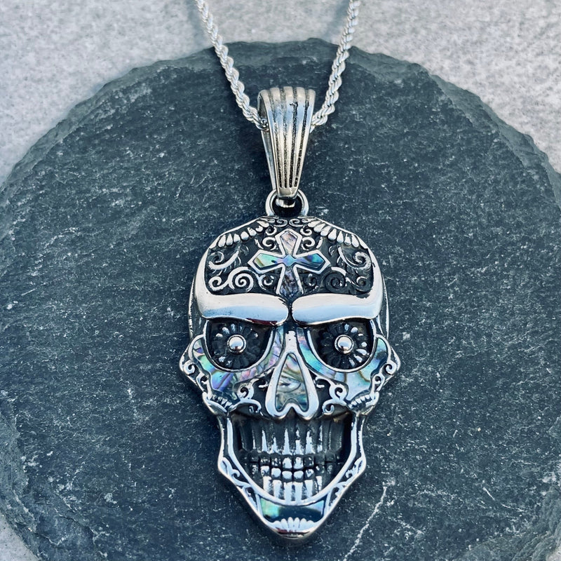 Sanity Jewelry Sea Shell - Day Of The Dead Pendant & Chain SK2593