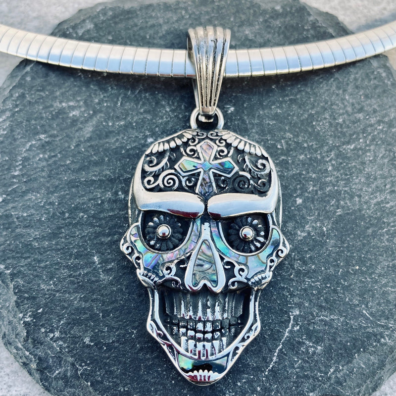 Sanity Jewelry Sea Shell - Day Of The Dead Pendant & Chain SK2593
