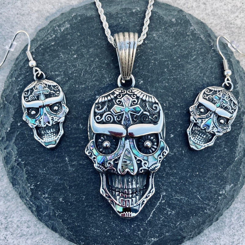 Sanity Jewelry Sea Shell - Day Of The Dead Pendant & Chain SK2593