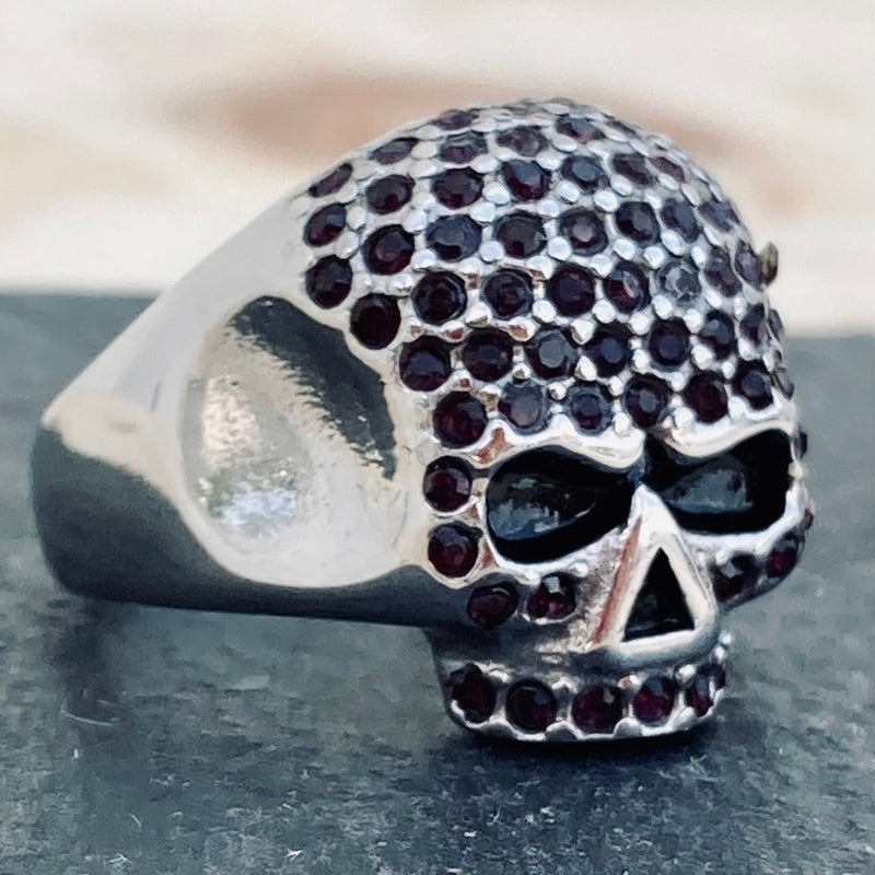 Sanity Jewelry Skull Ring Bling Skull Ring - Dark Purple - Sizes 4-12 - R146