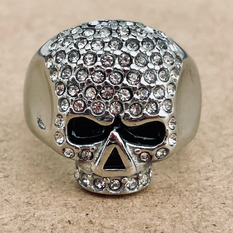 Sanity Jewelry Skull Ring Bling Skull Ring - White - Sizes 4-12 - R48