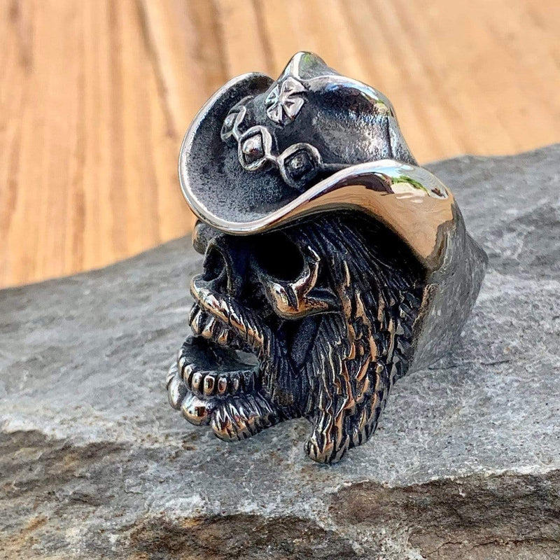 Sanity Jewelry Skull Ring Bone Crusher Collection - Cowboy "Lemmy" - Sizes 8-16 - R11