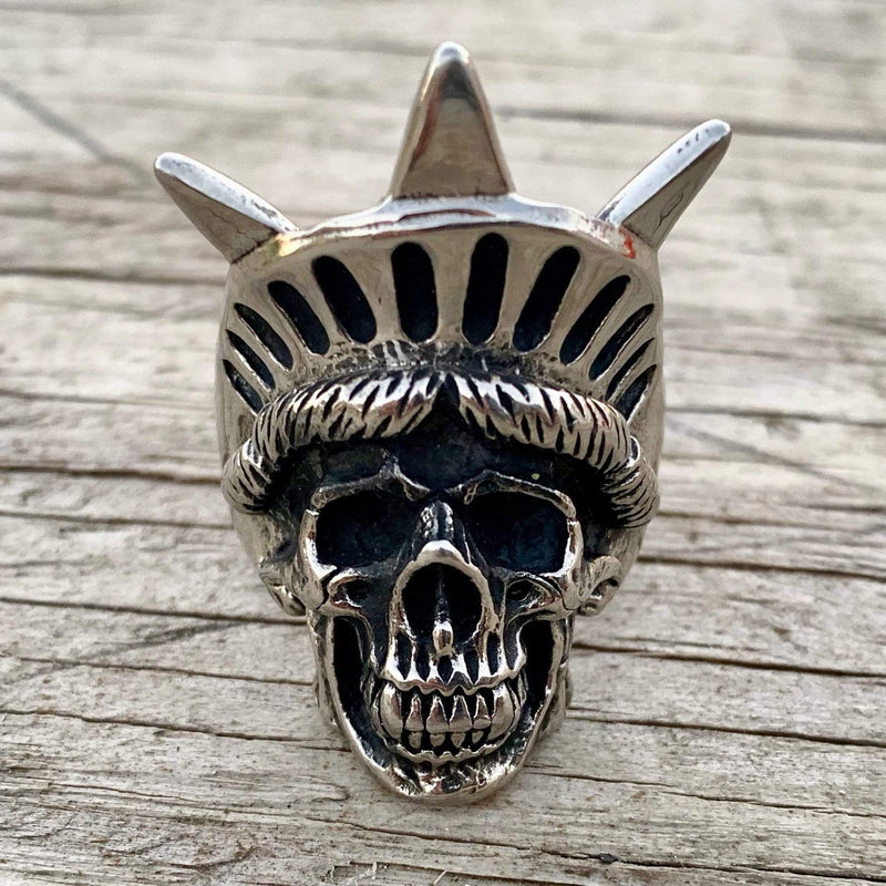 Sanity Jewelry Skull Ring Bone Crusher Collection - Lady Liberty - Sizes 9-17 - R129