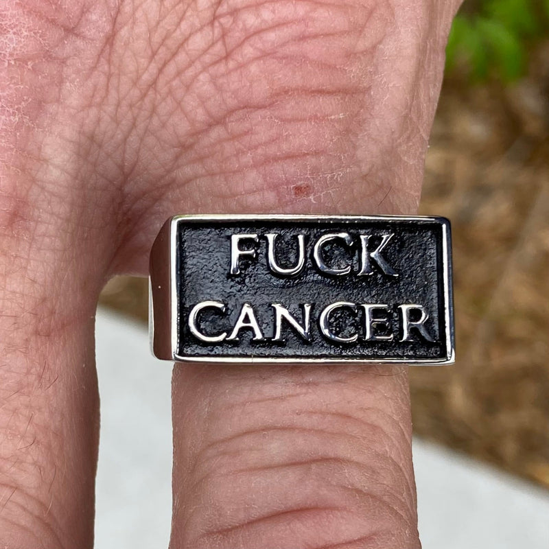 Sanity Jewelry Skull Ring Cancer - F**k Cancer Ring - Sizes 6-16  - R20