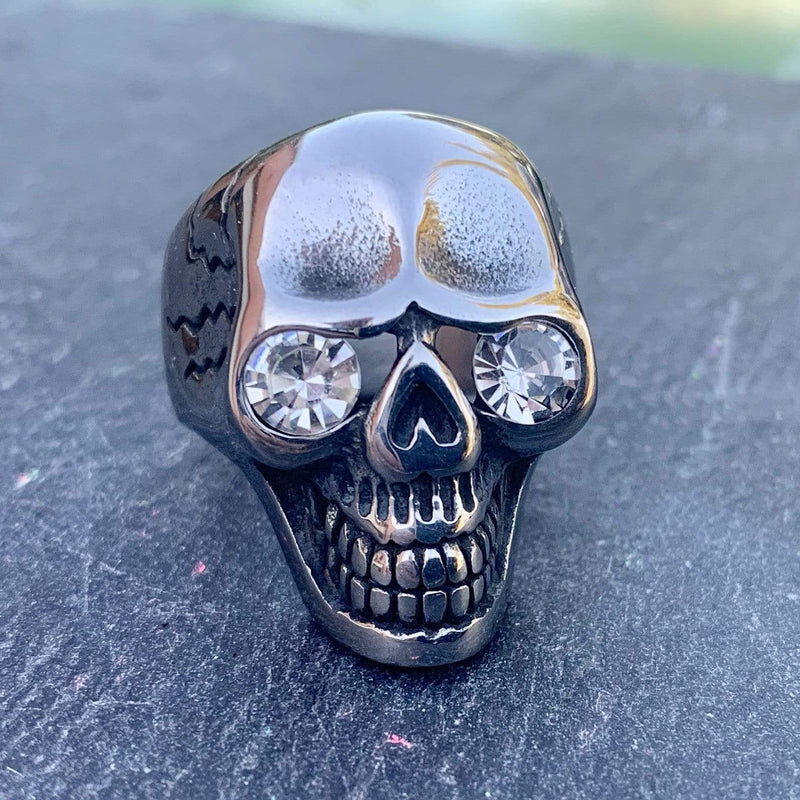 Sanity Jewelry Skull Ring Captain Jack's White Eye Skull Ring - Sizes 8 -16 - R142