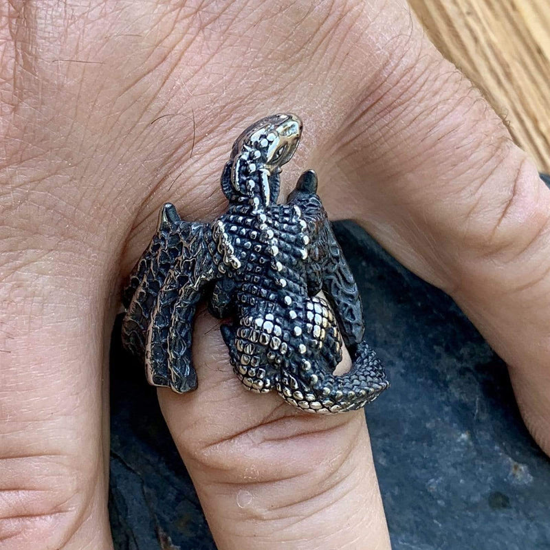 Sanity Jewelry Skull Ring Dragon Ring - Sizes 6-11 - R26