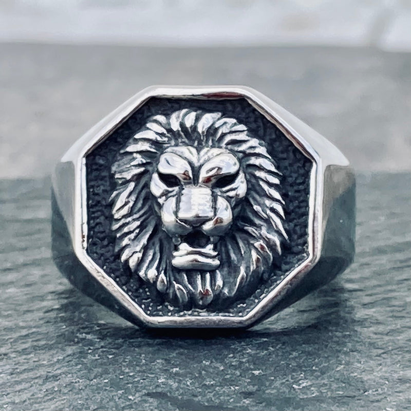 Sanity Jewelry Skull Ring Lion Ring - Silver - Sizes 5-17 - R89