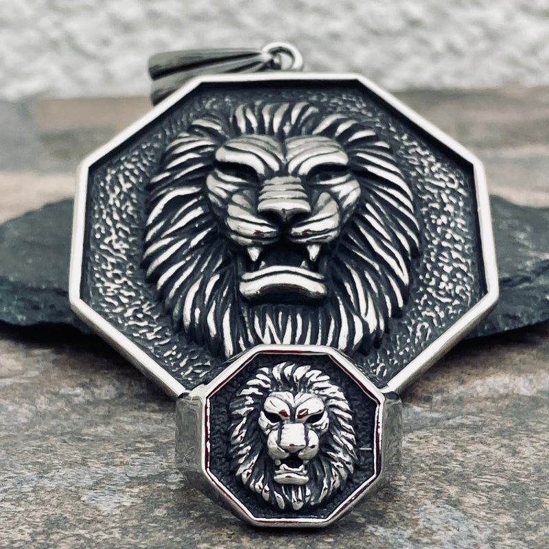 Sanity Jewelry Skull Ring Lion Ring - Silver - Sizes 5-17 - R89