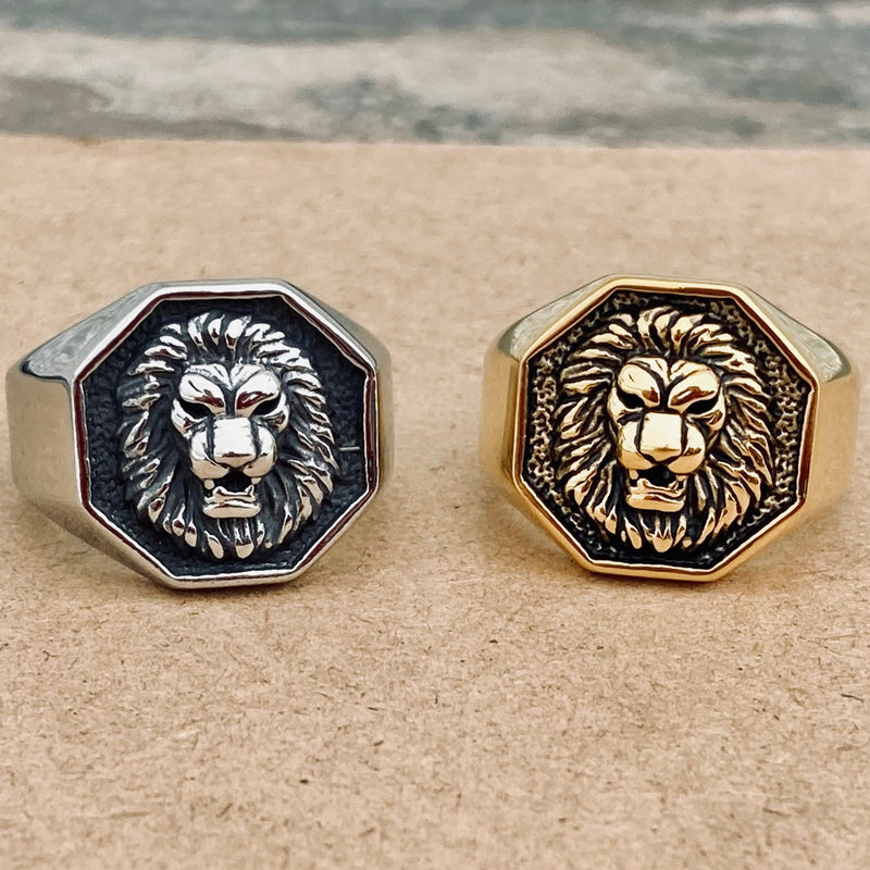 Sanity Jewelry Skull Ring Lion Ring - Silver - Sizes 5-17 - R89
