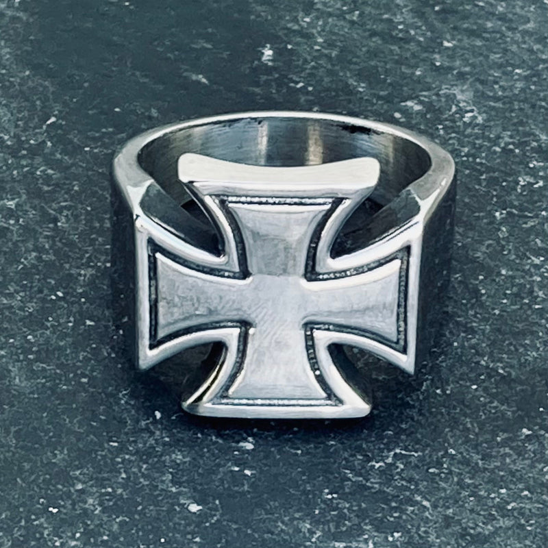 Sanity Jewelry Skull Ring Maltese Cross Ring - Sizes 9-16 - R192
