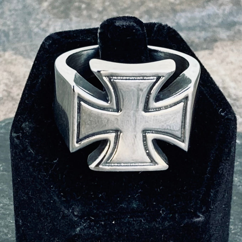 Sanity Jewelry Skull Ring Maltese Cross Ring - Sizes 9-16 - R192