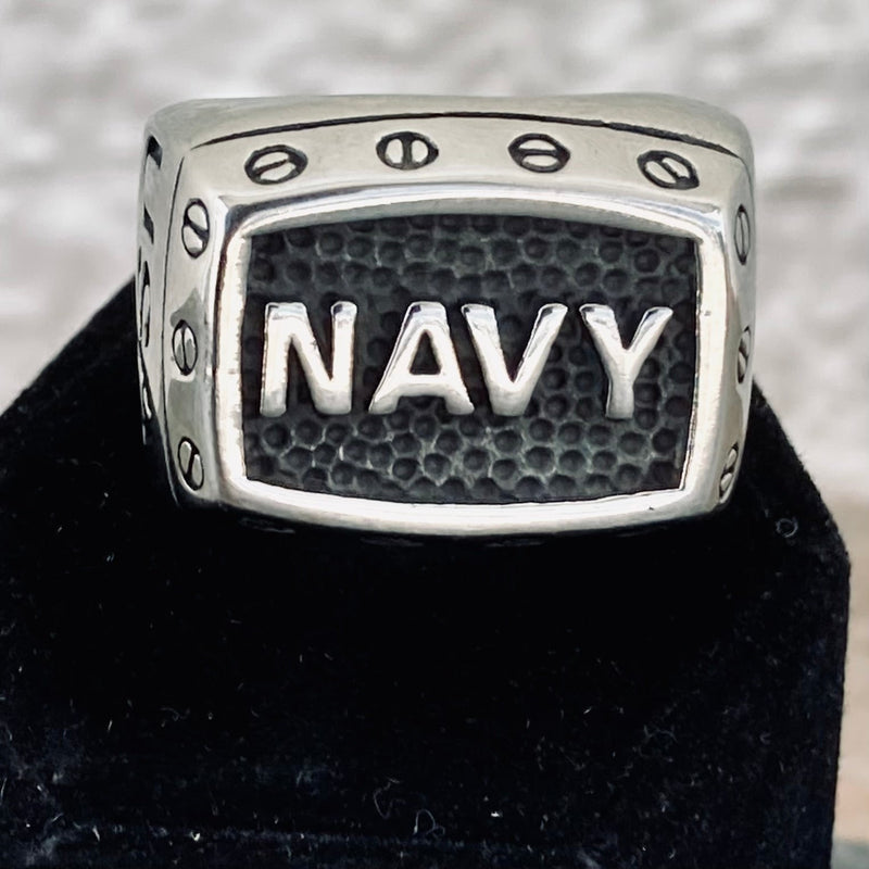 Sanity Jewelry Skull Ring Navy Ring - Sizes 9-17 - R46