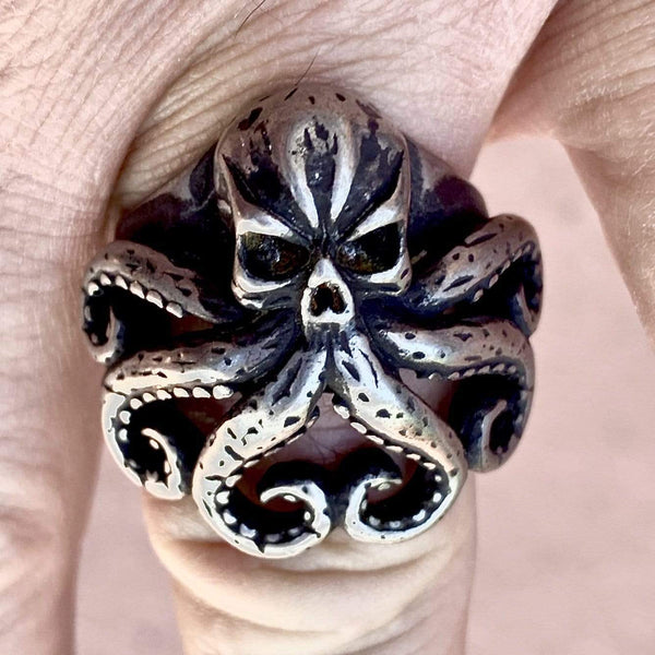 Sanity Jewelry Skull Ring Octopus Skull Ring - Sizes 5-14 - R72