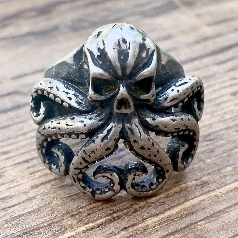 Sanity Jewelry Skull Ring Octopus Skull Ring - Sizes 5-14 - R72