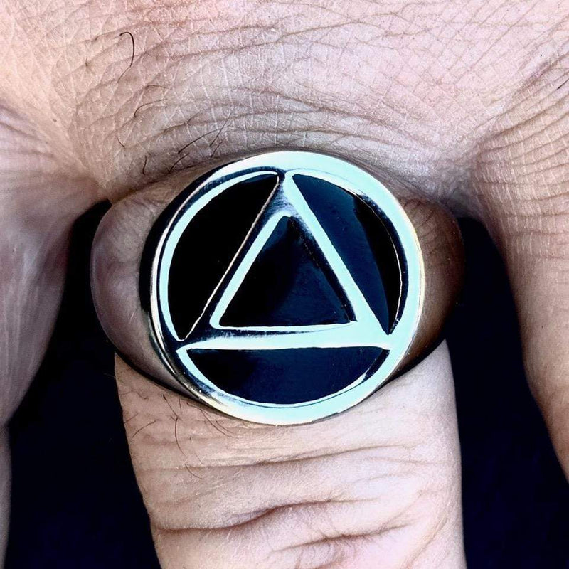 Sanity Jewelry Skull Ring Ring - AA Recovery - Sizes 5-16 - R250