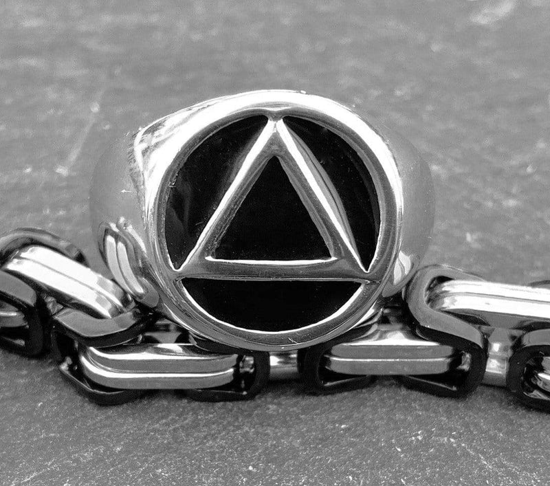 Sanity Jewelry Skull Ring Ring - AA Recovery - Sizes 5-16 - R250