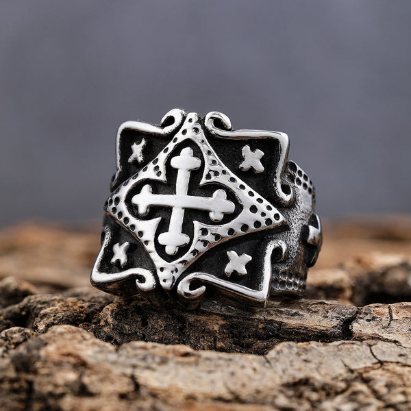 Sanity Jewelry Skull Ring Royalty Ring - Medieval Crusader's Ring - Sizes 5-16 - R53