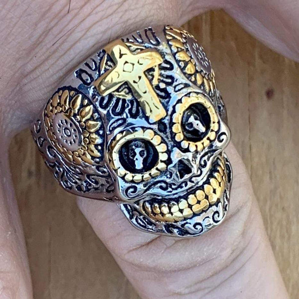 Sanity Jewelry Skull Ring Skull Ring - Sugar Skull - Sizes 6-20- R64