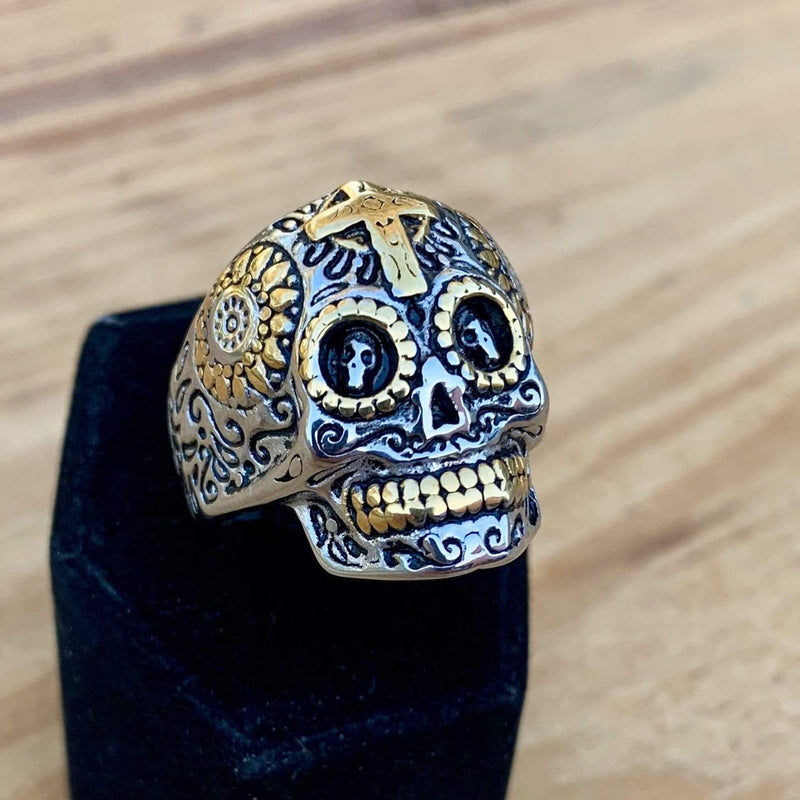 Sanity Jewelry Skull Ring Skull Ring - Sugar Skull - Sizes 6-20- R64