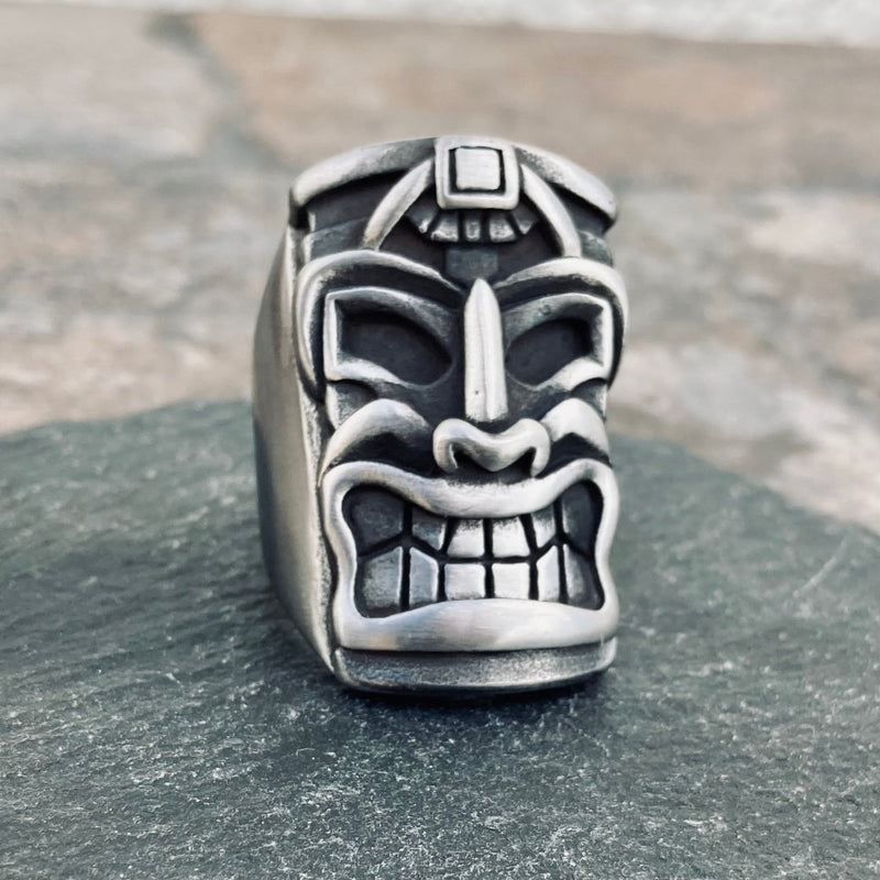 Tiki Man Skull Pendant Necklace