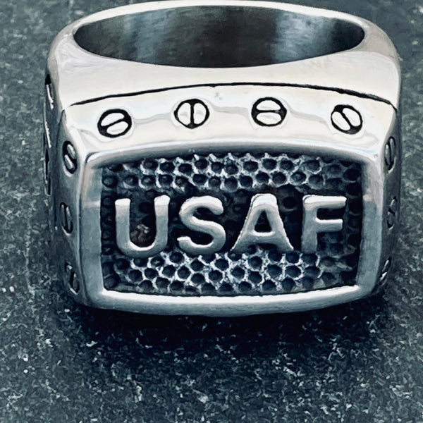 Sanity Jewelry Skull Ring USAF United States Air Force Ring - Sizes 9-17 - R82
