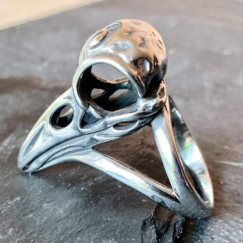 Sanity Jewelry Skull Ring Viking Raven Skull Ring - Sizes 8-13 - R139