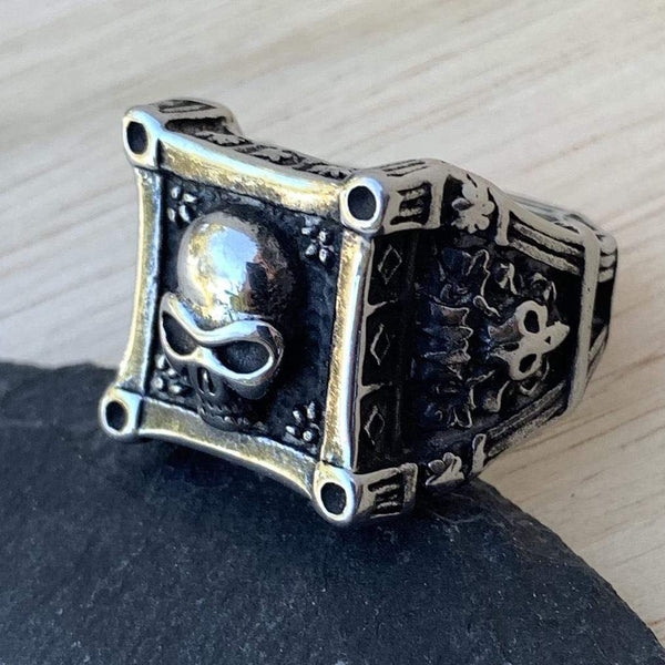 Sanity Jewelry Skull Ring Vikings Celebration Ring - Skull Ring - Sizes 8-17 - R88
