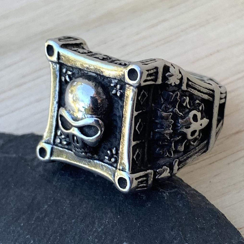 Sanity Jewelry Skull Ring Vikings Celebration Ring - Skull Ring - Sizes 8-17 - R88